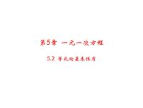 浙教版七年级上册5.2  等式的基本性质教学ppt课件