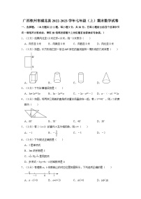 广西钦州市浦北县2022-—2023学年上学期七年级期末数学试卷