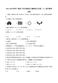 2023-2024学年广东省广州市黄埔区天键学校九年级（上）期中数学试卷(含解析）