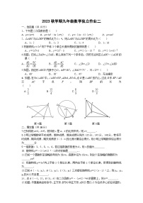 江苏省泰州市姜堰区实验初级中学2023-2024学年九年级上学期数学独立作业二（月考）