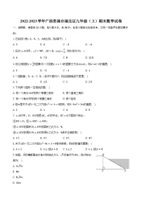 2022-2023学年广西贵港市港北区九年级（上）期末数学试卷(含解析）