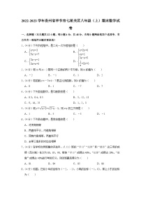 贵州省毕节市七星关区2022-2023学年上学期八年级期末考试数学试题