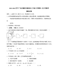 2023-2024学年广东省揭阳市揭西县九年级上学期第二次月考数学模拟试卷（含答案）