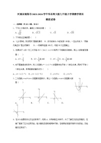 河南省南阳市2023-2024学年华东师大版九年级上学期数学期末模拟试卷（含答案）