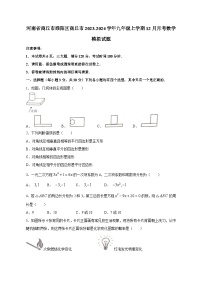 河南省商丘市睢阳区商丘市2023-2024学年九年级上学期12月月考数学模拟试题（含答案）