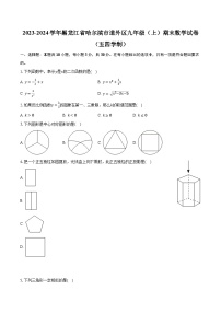 2023-2024学年黑龙江省哈尔滨市道外区九年级（上）期末数学试卷（五四学制）（含解析）