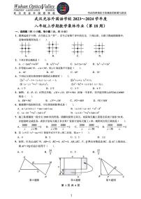 2023武汉光谷外国语学校八上数学作业