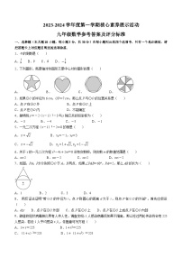 广东省韶关市翁源县2023-2024学年九年级上学期月考数学试题