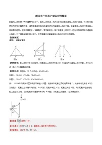 解直角三角形之实际应用模型（解析版）