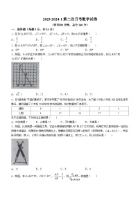 江苏省徐州市新沂市第十中学2023-2024学年九年级上学期12月月考数学试题(无答案)