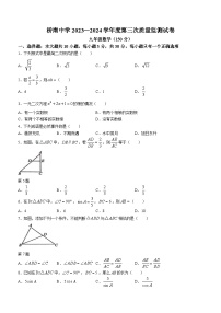 甘肃省天水市秦安县桥南初级中学2023-2024学年九年级上学期12月月考数学试题(无答案)