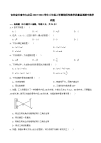 吉林省长春市九台区2023-2024学年八年级上学期阶段性教学质量监测期中数学试题