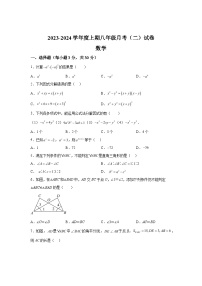 2023-2024学年河南省驻马店市上蔡县第一初级中学八年级上学期12月月考数学试题（含解析）