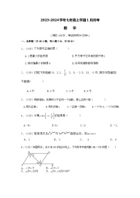 河南省商丘市梁园区实验中学2023-2024学年七年级上学期1月月考数学试题