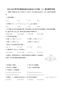 2022-2023学年甘肃省金昌市永昌五中七年级（上）期末数学试卷（含解析）