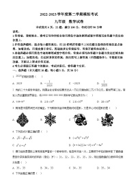 精品解析：2023年广东省深圳市深圳高级中学中考模拟数学试题（5月）