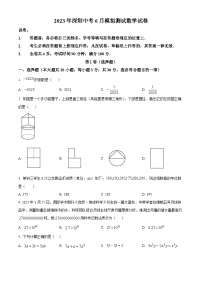 精品解析：2023年广东省深圳中学共同体中考模拟数学试题(6月)