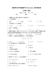 【全套精品专题】通用版湖南省长沙市-2023-2024-1师梅七上期中考试数学试卷（知识梳理+无答案）