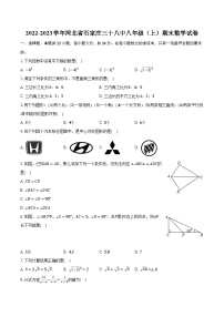 2022-2023学年河北省石家庄三十八中八年级（上）期末数学试卷（含解析）