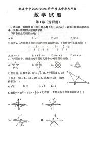 山东省济宁市邹城市第十中学2023-2024学年学业水平期末检测九年级数学试题