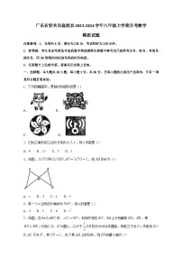 广东省韶关市翁源县2023-2024学年八年级上册月考数学模拟试卷（附答案）