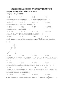 浙江省杭州市萧山区2022-2023学年九年级上学期数学期中试卷