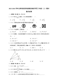 +吉林省松原市前郭县南部学区2023-2024学年八年级上学期期末数学试卷