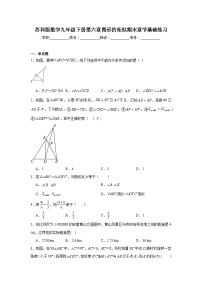 苏科版数学九年级下册第六章图形的相似期末章节基础练习