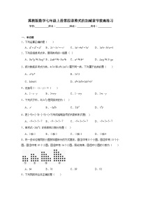 冀教版数学七年级上册第四章整式的加减章节拔高练习