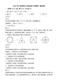 2023年广东省阳江市阳西县中考一模数学试题