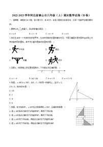 2022-2023学年河北省唐山市八年级（上）期末数学试卷（B卷）（含解析）