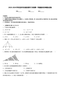 2023-2024学年北京市东城区数学八年级第一学期期末统考模拟试题含答案