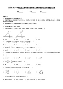 2023-2024学年内蒙古赤峰市翁牛特旗八上数学期末质量检测模拟试题含答案