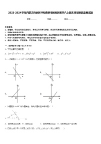 2023-2024学年内蒙古自治区呼和浩特市回民区数学八上期末质量跟踪监视试题含答案