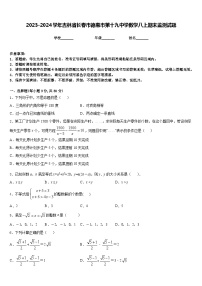 2023-2024学年吉林省长春市德惠市第十九中学数学八上期末监测试题含答案