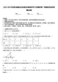 2023-2024学年四川省眉山市东坡区苏洵初级中学八年级数学第一学期期末质量检测模拟试题含答案