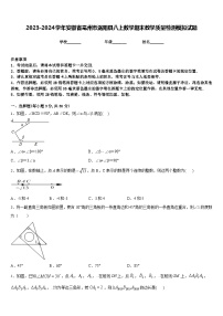 2023-2024学年安徽省亳州市涡阳县八上数学期末教学质量检测模拟试题含答案