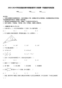 2023-2024学年安徽省合肥市瑶海区数学八年级第一学期期末检测试题含答案