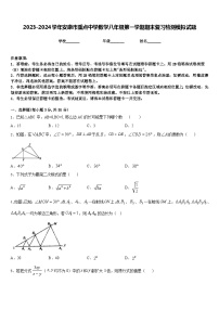 2023-2024学年安康市重点中学数学八年级第一学期期末复习检测模拟试题含答案