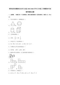 青海省果洛藏族自治州久治县2023-2024学年七年级上学期期末考试数学模拟试题（含答案）