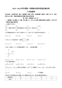 甘肃省兰州市红古区2023-2024学年八年级上学期期末数学试题