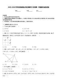 2023-2024学年安徽省黄山市区县数学八年级第一学期期末监测试题含答案