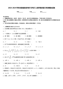 2023-2024学年安徽省宣城市奋飞学校八上数学期末复习检测模拟试题含答案