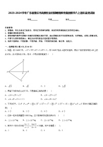 2023-2024学年广东省肇庆市高要区金利镇朝阳教育集团数学八上期末监测试题含答案