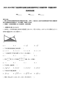 2023-2024学年广东省深圳市龙岗区龙岗街道新梓学校八年级数学第一学期期末教学质量检测试题含答案