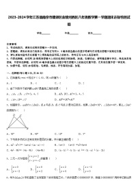 2023-2024学年江苏省南京市建邺区金陵河西区八年级数学第一学期期末达标检测试题含答案