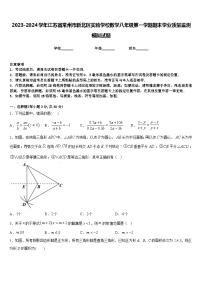 2023-2024学年江苏省常州市新北区实验学校数学八年级第一学期期末学业质量监测模拟试题含答案