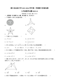 内蒙古自治区巴彦淖尔市磴口县实验中学2023-2024学年九年级上学期期中数学试题