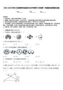 2023-2024学年江苏省泰州市高港区许庄中学数学八年级第一学期期末调研模拟试题含答案