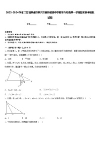 2023-2024学年江苏省泰州市泰兴市黄桥初级中学数学八年级第一学期期末联考模拟试题含答案